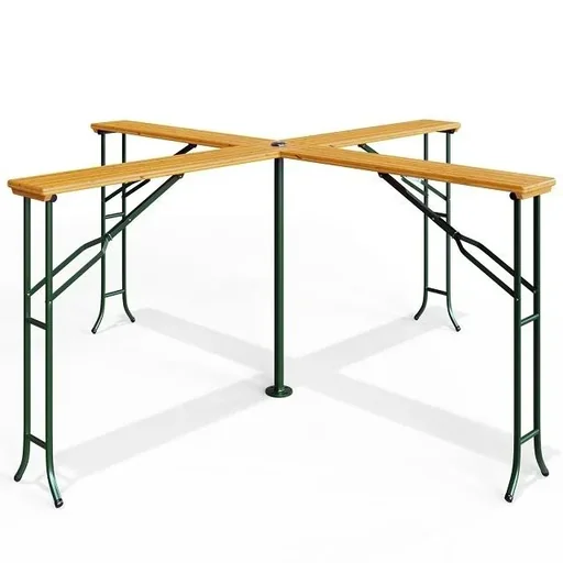 "Quattro bar table 241x241x104cm with parasol holder image"
