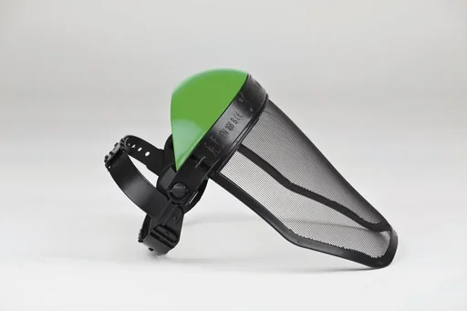 "Face shield with metal mesh image"