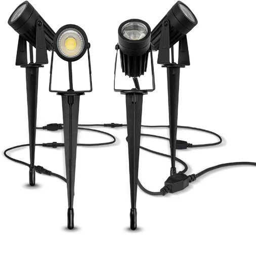 "LED garden ground spikes set of 4 image"