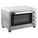 Mini oven 32L with hotplates Electric mini oven Rotisserie base with slag collecting tray Metal Stainless steel Glass